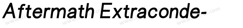 Aftermath Extraconde字体转换